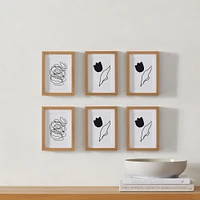 Multi-Mat Wood Gallery Frame, Wheat, 5x7