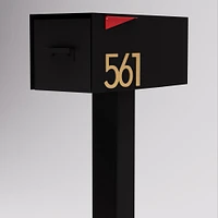 Post & Porch Malone Post-Mounted Mailbox, Black/Black