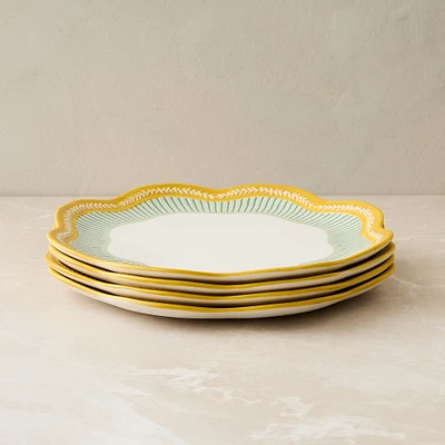 Rhode Dinnerware Dinner Plate, Printed Alabaster, Set of 4