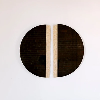 Candice Luter Refract Raffia Circle Set, Bronze Tinted, 30" Diam