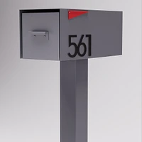 Post & Porch Malone Post-Mounted Mailbox, Black/Black