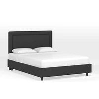 Frances Border Bed, Full, Performance Velvet, Black