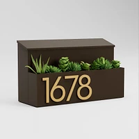 Post & Porch Garden Wall-Mounted Mailbox, Brown/Silver