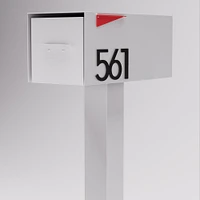 Post & Porch Malone Post-Mounted Mailbox, Black/Black