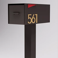 Post & Porch Malone Post-Mounted Mailbox, Black/Black