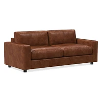 Urban 84" Sleeper Sofa, Poly Fill, Weston Leather, Cinder