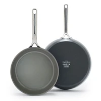GreenPan GP5 Healthy Ceramic Nonstick 2-Piece Frypan Set, Cream