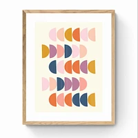 Rows by Beth Vassalo 13.25x17.25 Black Frame