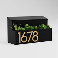 Post & Porch Garden Wall-Mounted Mailbox, Brown/Silver