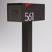 Post & Porch Malone Post-Mounted Mailbox, Black/Black