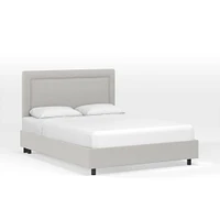 Frances Border Bed, Full, Performance Velvet, Black