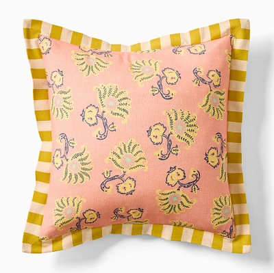 Rhode Toulon Stripe Pillow Cover, 20x20, Coral