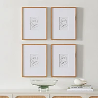 Multi-Mat Wood Gallery Frame, Wheat, 5x7