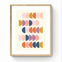 Rows by Beth Vassalo 13.25x17.25 Black Frame