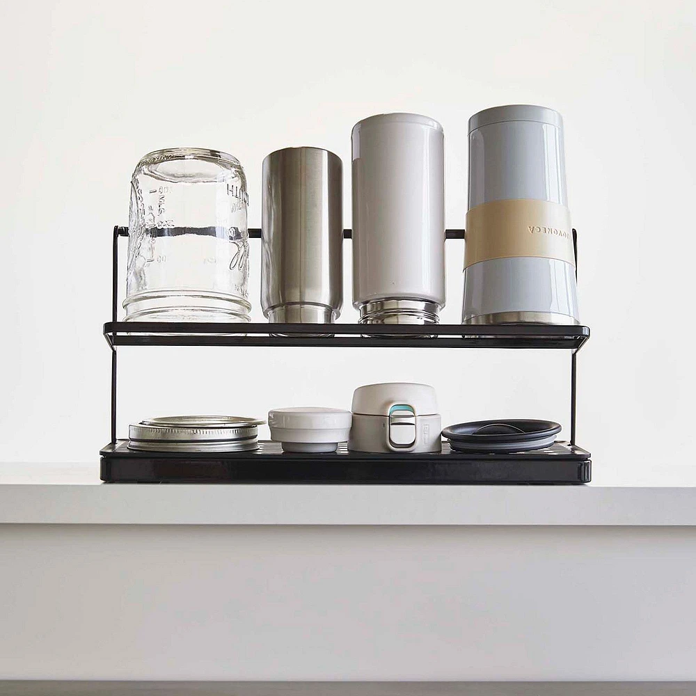 Yamazaki Countertop Bottle Drying Rack, White