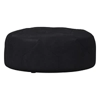 Brighton Small Ottoman, Poly, Ludlow Leather, Gray Smoke, Concealed Support