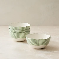 Rhode Wiggle Cereal Bowl, Green, Set of 4