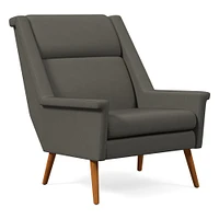 Carlo Highback Chair, Poly, Saddle Leather, Nut, Pecan