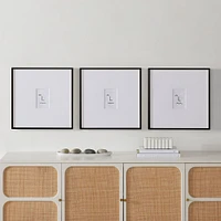 Multi-Mat Metal Gallery Frame, Black Powder Coated, 5x7