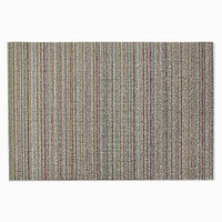 Chilewich Skinny Stripe Performance Shag Mat, 18x28, Birch