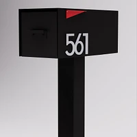 Post & Porch Malone Post-Mounted Mailbox, Black/Black