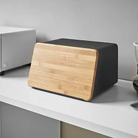 Yamazaki  Bread Box with Cutting Board Lid, White