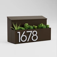 Post & Porch Garden Wall-Mounted Mailbox, Brown/Silver
