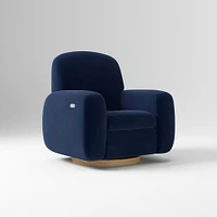 Elora Swivel Glider Recliner, Manual, Yarn Dyed Linen Weave Alabaster Blonde