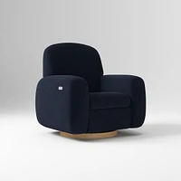 Elora Swivel Glider Recliner, Manual, Yarn Dyed Linen Weave Alabaster Blonde