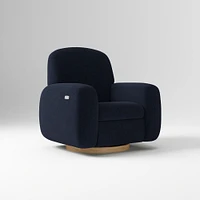 Elora Swivel Glider Recliner, Manual, Yarn Dyed Linen Weave Alabaster Blonde