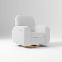 Elora Swivel Glider Recliner, Manual, Yarn Dyed Linen Weave Alabaster Blonde