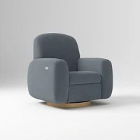 Elora Swivel Glider Recliner, Manual, Yarn Dyed Linen Weave Alabaster Blonde
