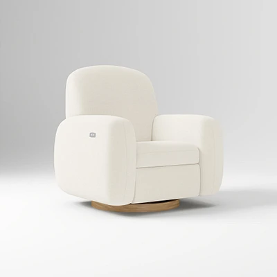 Elora Swivel Glider Recliner, Manual, Yarn Dyed Linen Weave Alabaster Blonde