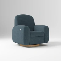 Elora Swivel Glider Recliner, Manual, Yarn Dyed Linen Weave Alabaster Blonde