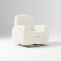 Elora Swivel Glider Recliner, Manual, Yarn Dyed Linen Weave Alabaster Blonde
