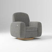Elora Swivel Glider Recliner, Manual, Yarn Dyed Linen Weave Alabaster Blonde