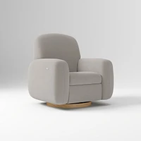 Elora Swivel Glider Recliner, Manual, Yarn Dyed Linen Weave Alabaster Blonde