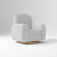Elora Swivel Glider Recliner, Manual, Yarn Dyed Linen Weave Alabaster Blonde