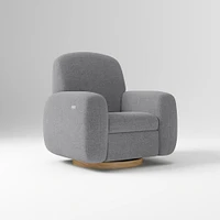Elora Swivel Glider Recliner, Manual, Yarn Dyed Linen Weave Alabaster Blonde