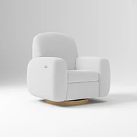 Elora Swivel Glider Recliner, Manual, Yarn Dyed Linen Weave Alabaster Blonde
