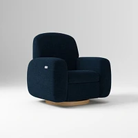 Elora Swivel Glider Recliner, Manual, Yarn Dyed Linen Weave Alabaster Blonde