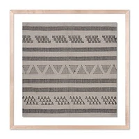 Geometric Rhythm Textile Art 1, 24x24, Natural Maple