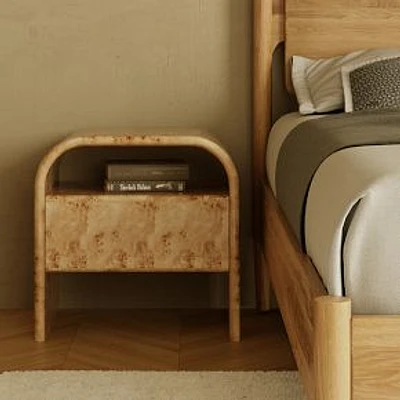 Rockwell Burl Nightstand, 22.5", Natural