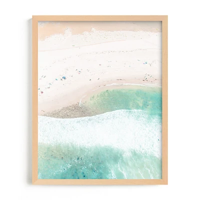 Wave Shapes by Caroline Mint, White Wood Frame, Full Bleed, 11x14