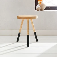 Dining Stool, Black, Ash