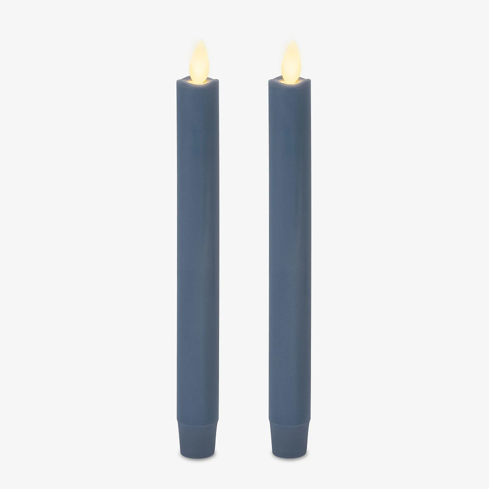 Wax Dipped Unscented Moving Flame Taper - Spring Lake Set of 2