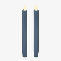 Wax Dipped Unscented Moving Flame Taper - Spring Lake Set of 2