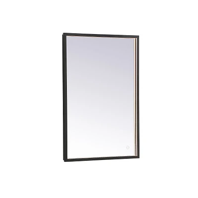 Lawrence Adjustable Color Temperature LED Mirror, 20"x30", Black