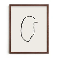 Face Study I by Chelsea Petaja, White Wood Frame, Full Bleed, 11x14