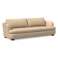 Leroy 96in Sofa, Ludlow Leather Navy, Cool Walnut